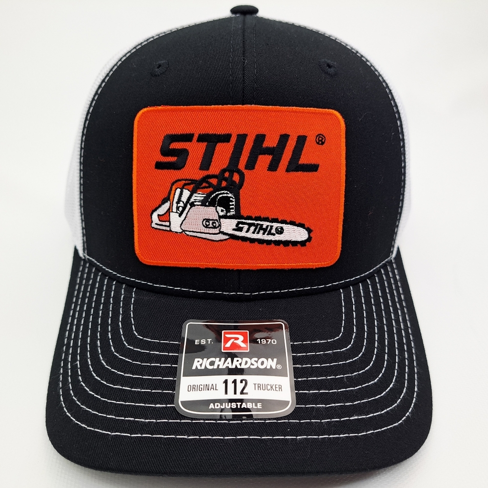 Stihl Chainsaws Embroidered Patch Richardson 112 Trucker Mesh Snapback Cap Hat